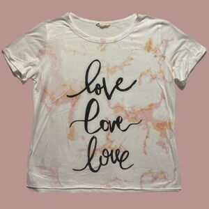 Phil Love M lightweight tshirt, roll sleeve "love love love" 6689